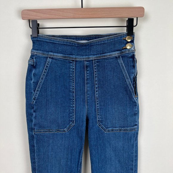 Frame Denim Le Francoise Flare Jeans High Waisted Full Length Long Bell Bottoms - Picture 9 of 15